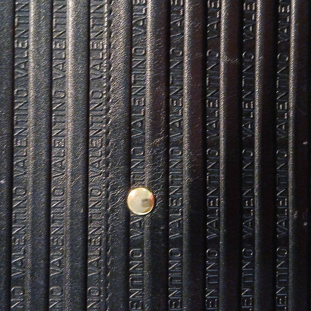 Valentino Black Clutch with Gold Accents - Picture 6 of 9